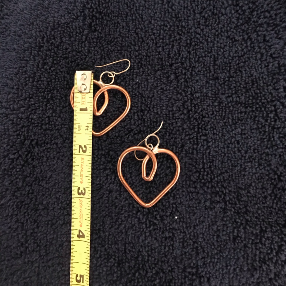 Copper wire earrings
